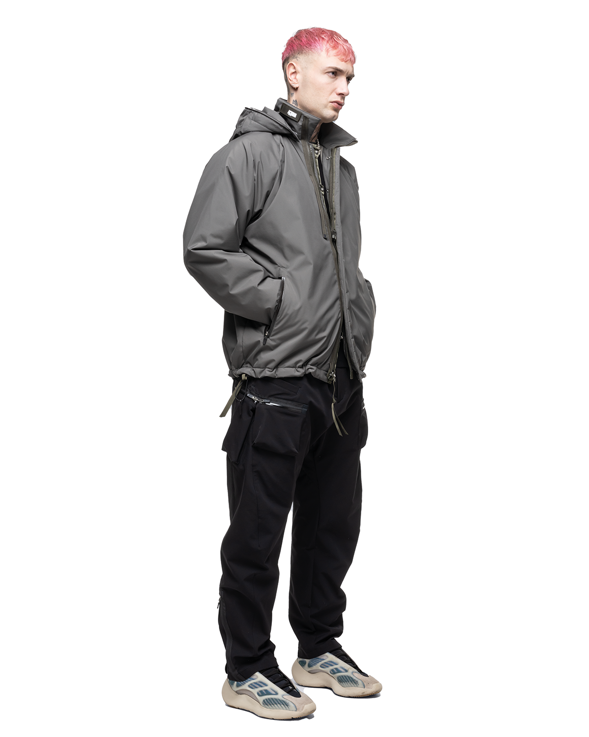 J95-PL 2L Gore-Tex Infinium Windstopper Primaloft Modular Liner Jacket Gray