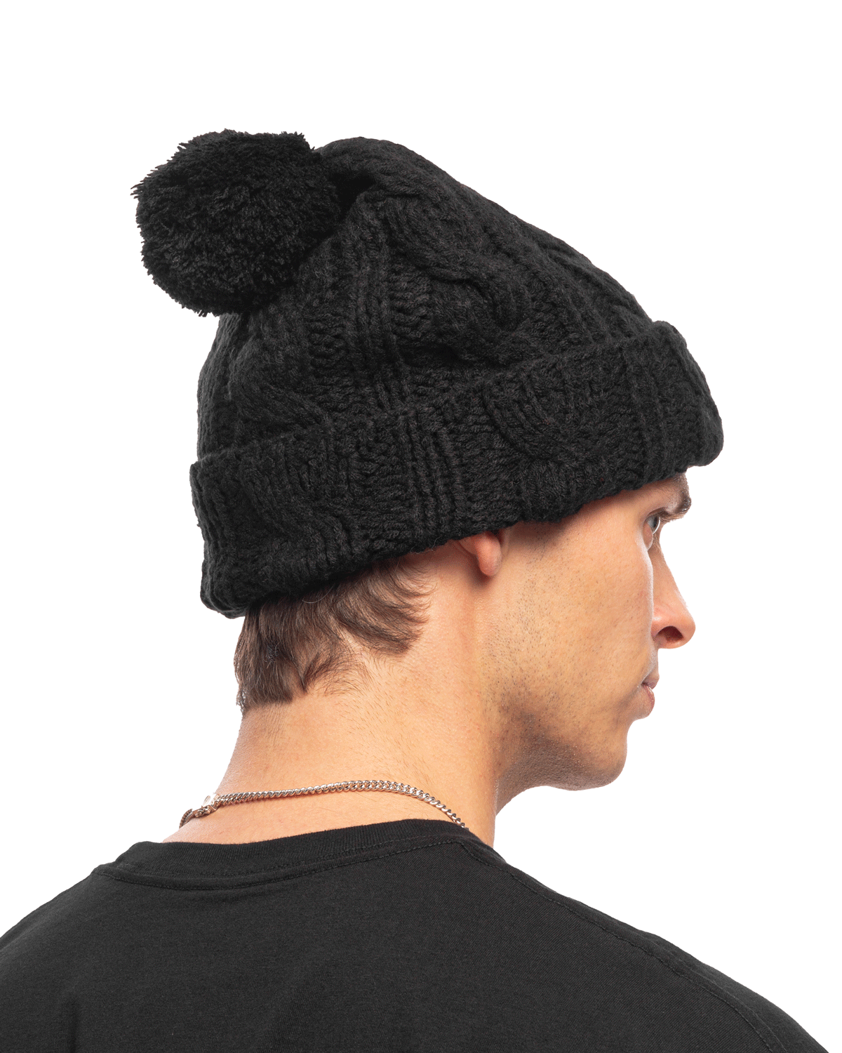 Katharine Hamnett . CABLE KNIT CAP . AC Black