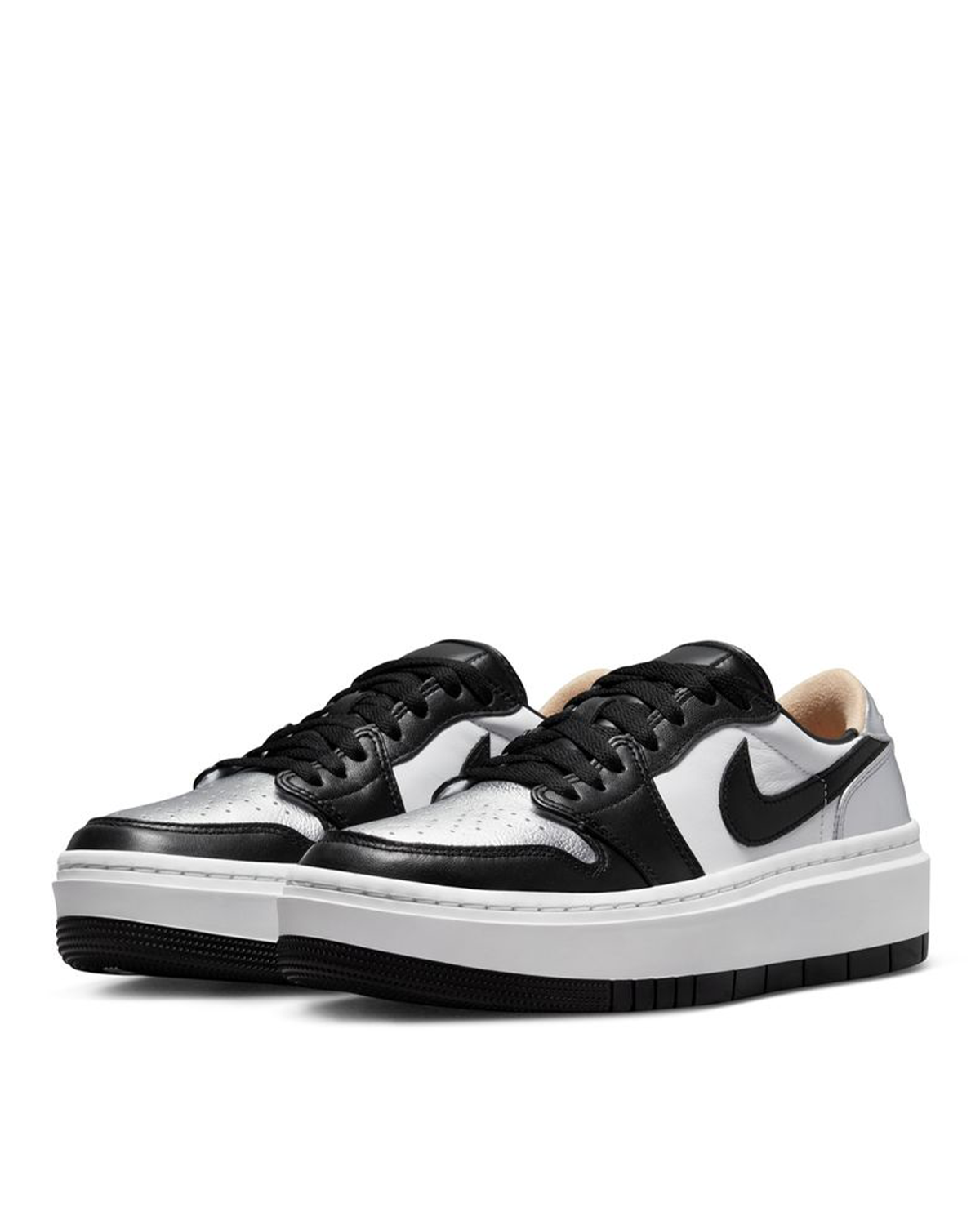 Wmns Air Jordan 1 Elevate Low Metallic Silver/Black/White