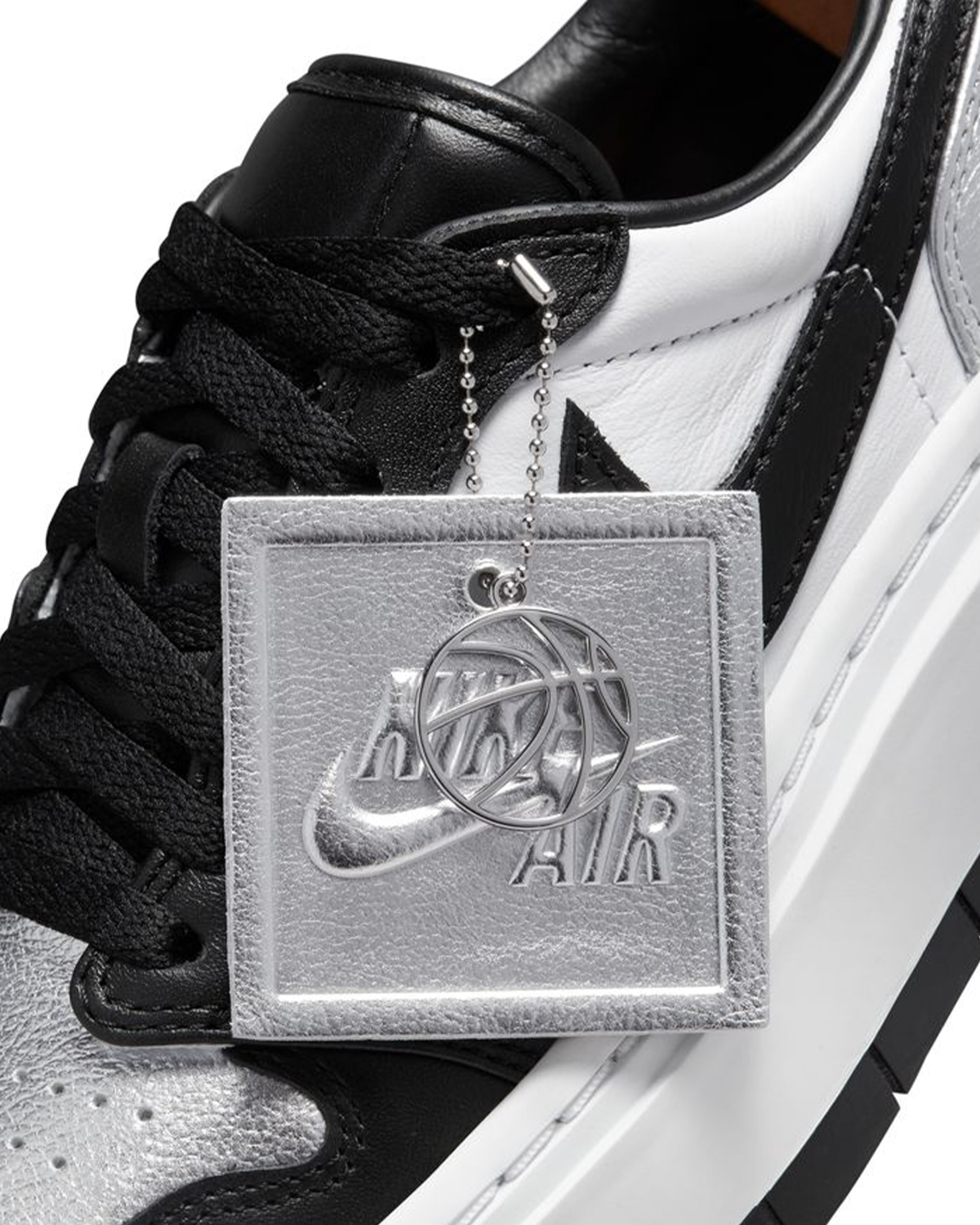 Wmns Air Jordan 1 Elevate Low Metallic Silver/Black/White