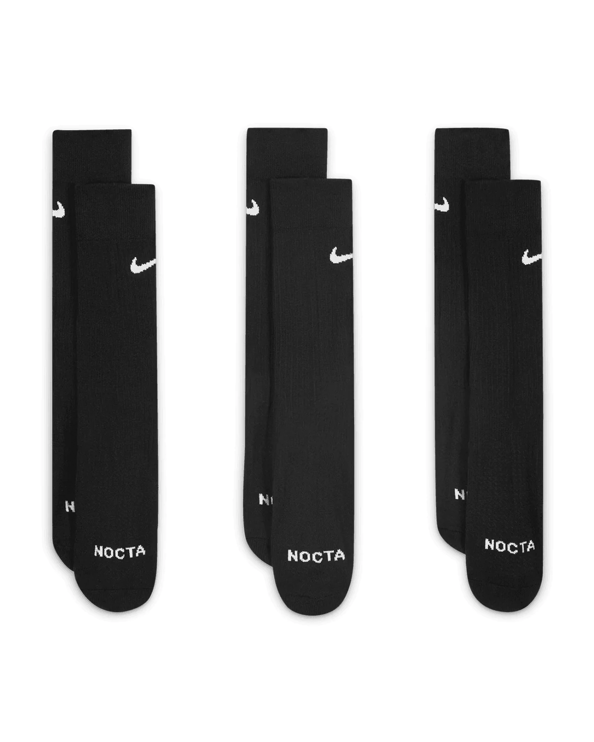 NOCTA NRG Crew Socks 3-Pack Black/White