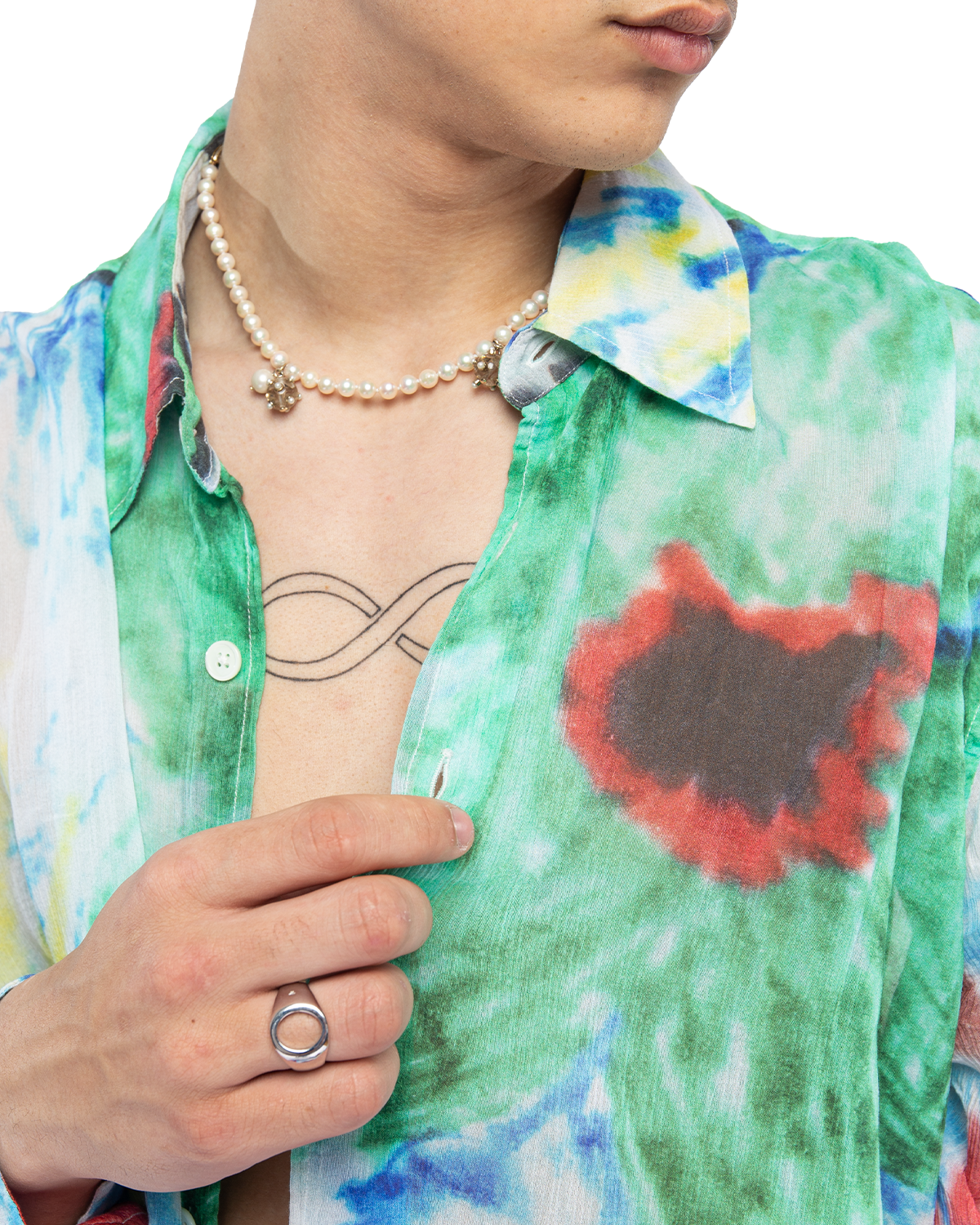 Above Shirt Chalk Flower Print