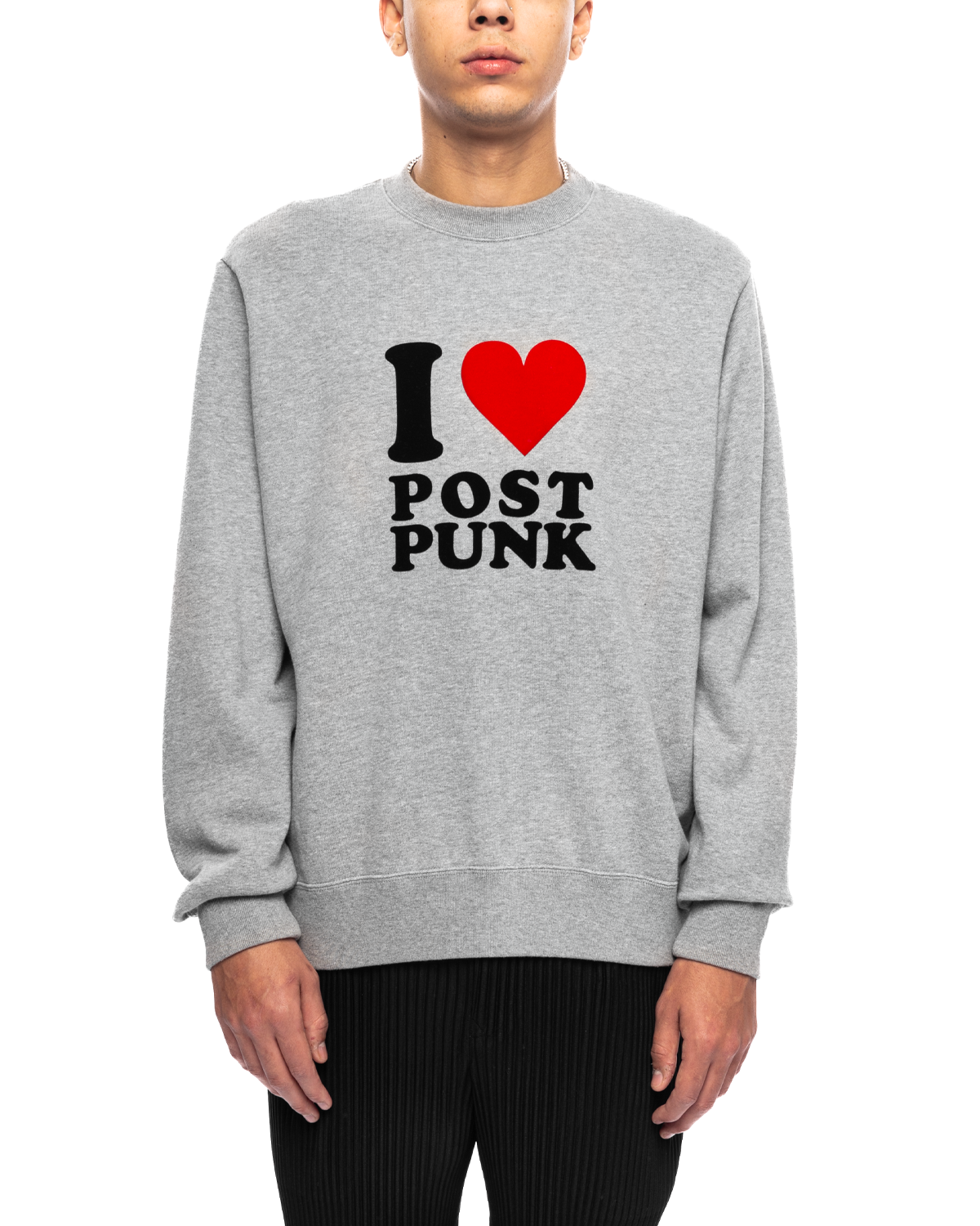 UC1C4891-1 Post Punk Cotton Sweatshirt Gray
