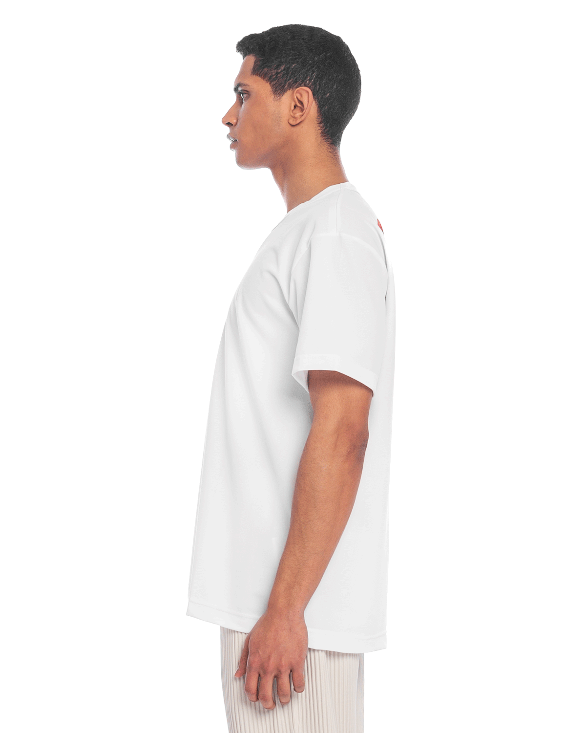 Rose Hand Back Print Tee White