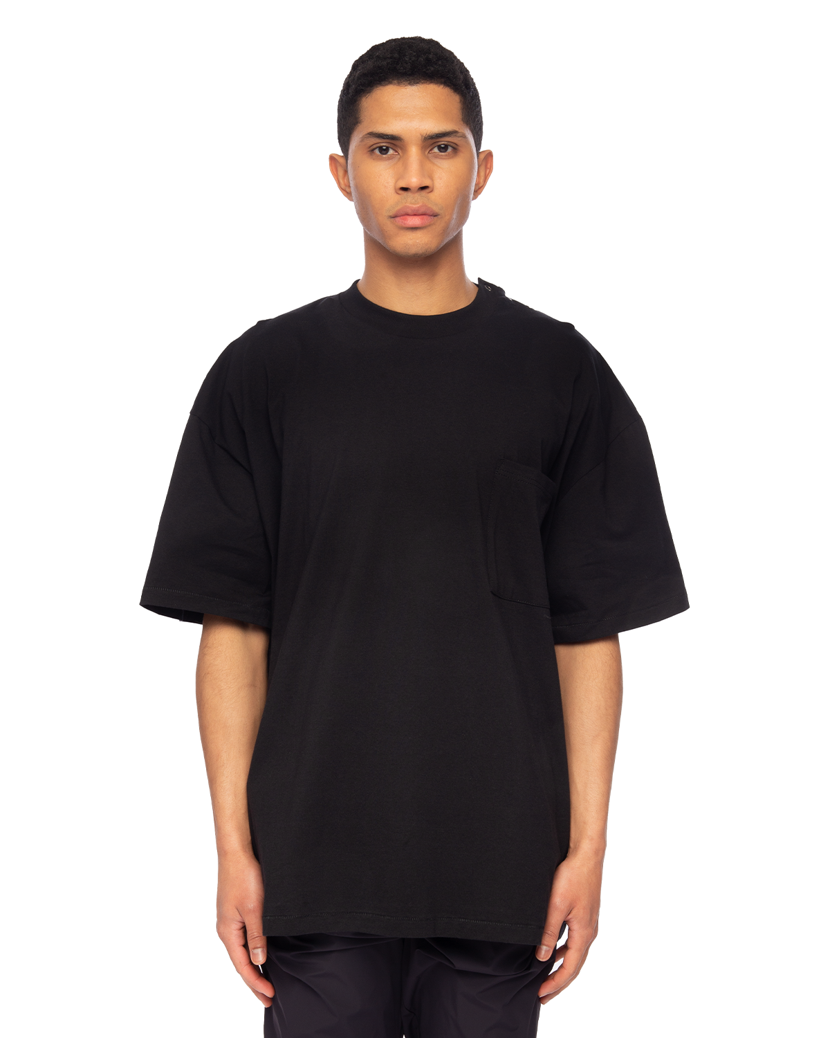 SS22 Side Snap Pocket T-Shirt Black