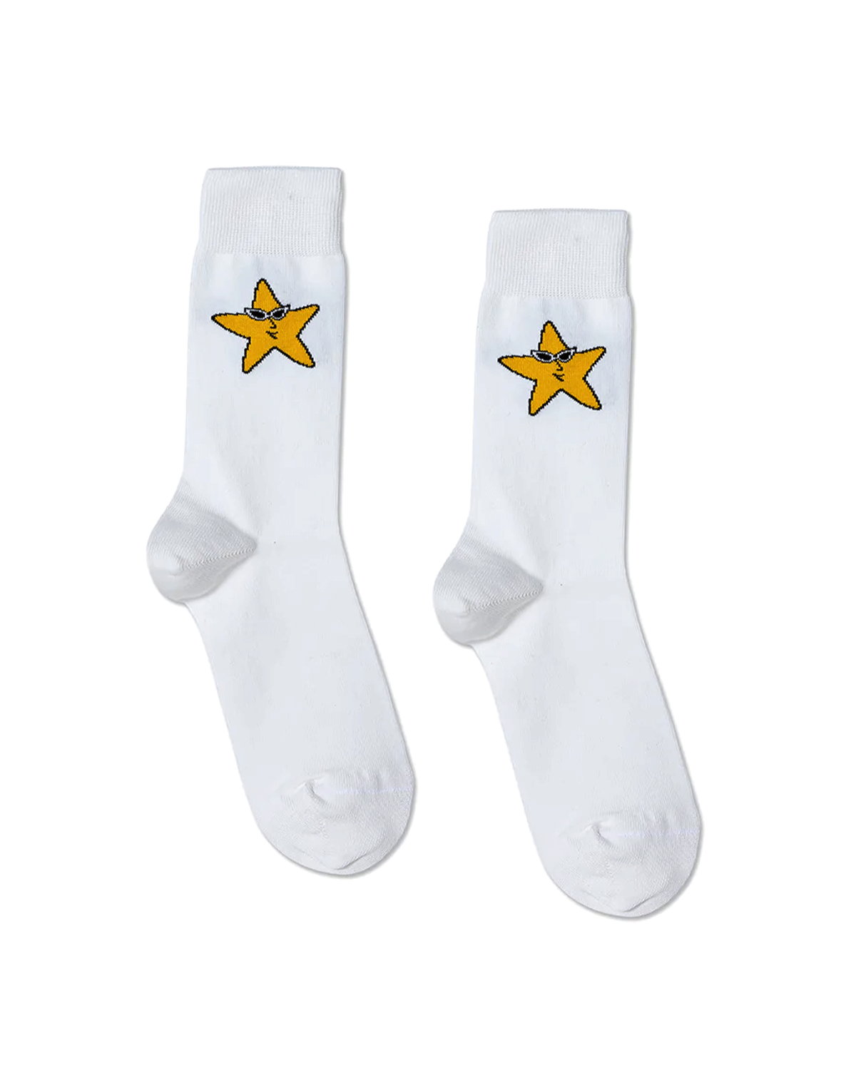 SHF Star Socks Knit White