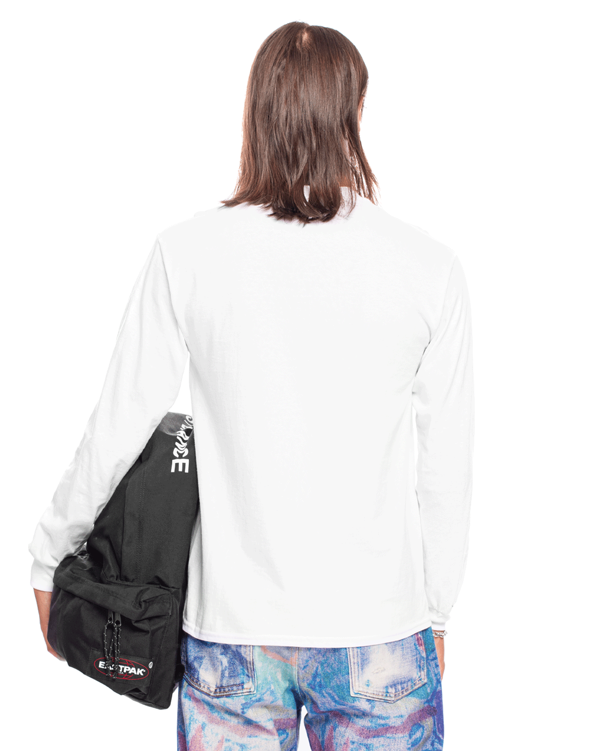 Swirl Long Sleeve Tee White