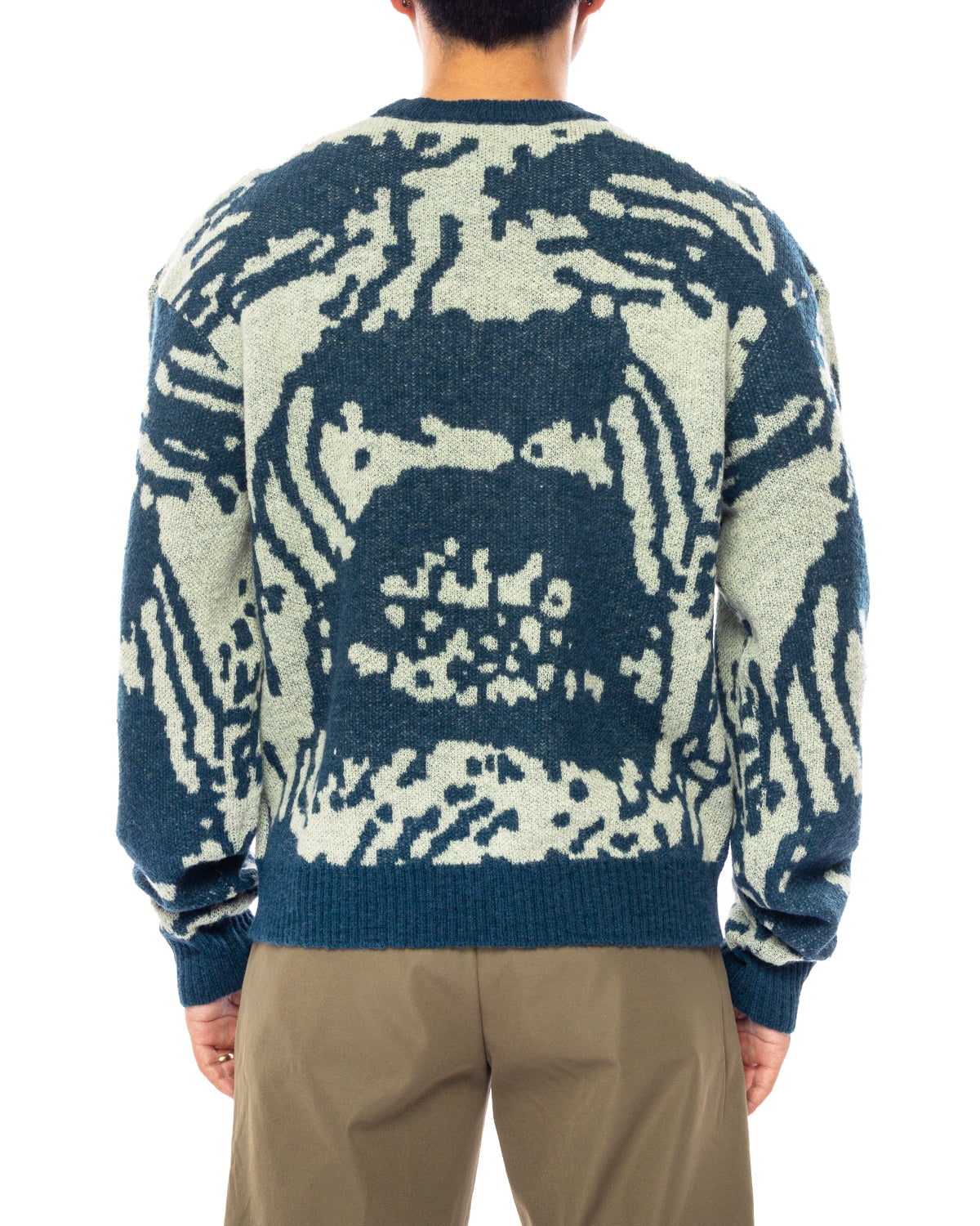 Teeth Sweater Teal/White
