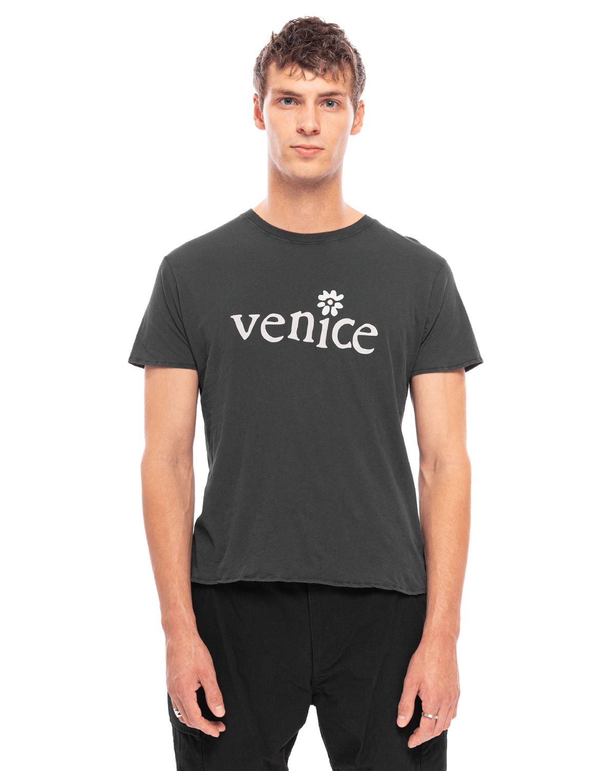Venice Print T-Shirt Jersey Black