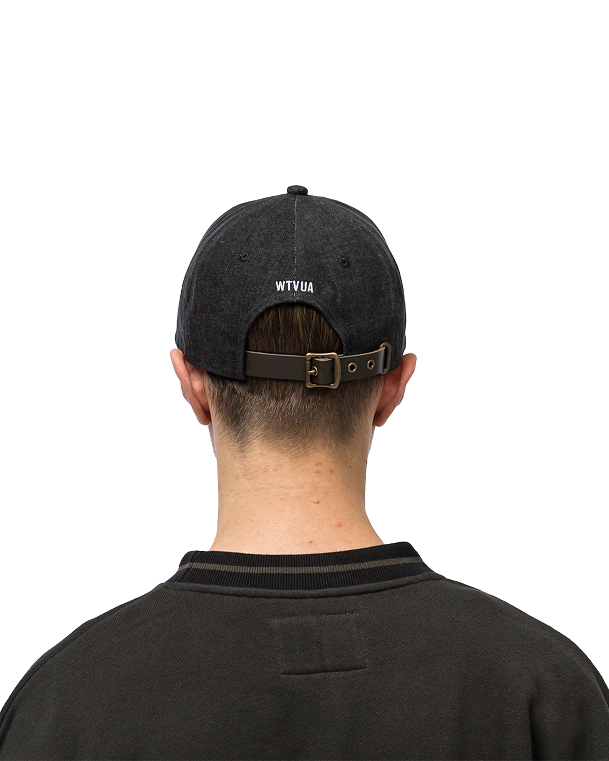 T-6H 01 / Denim Woven Cap Black