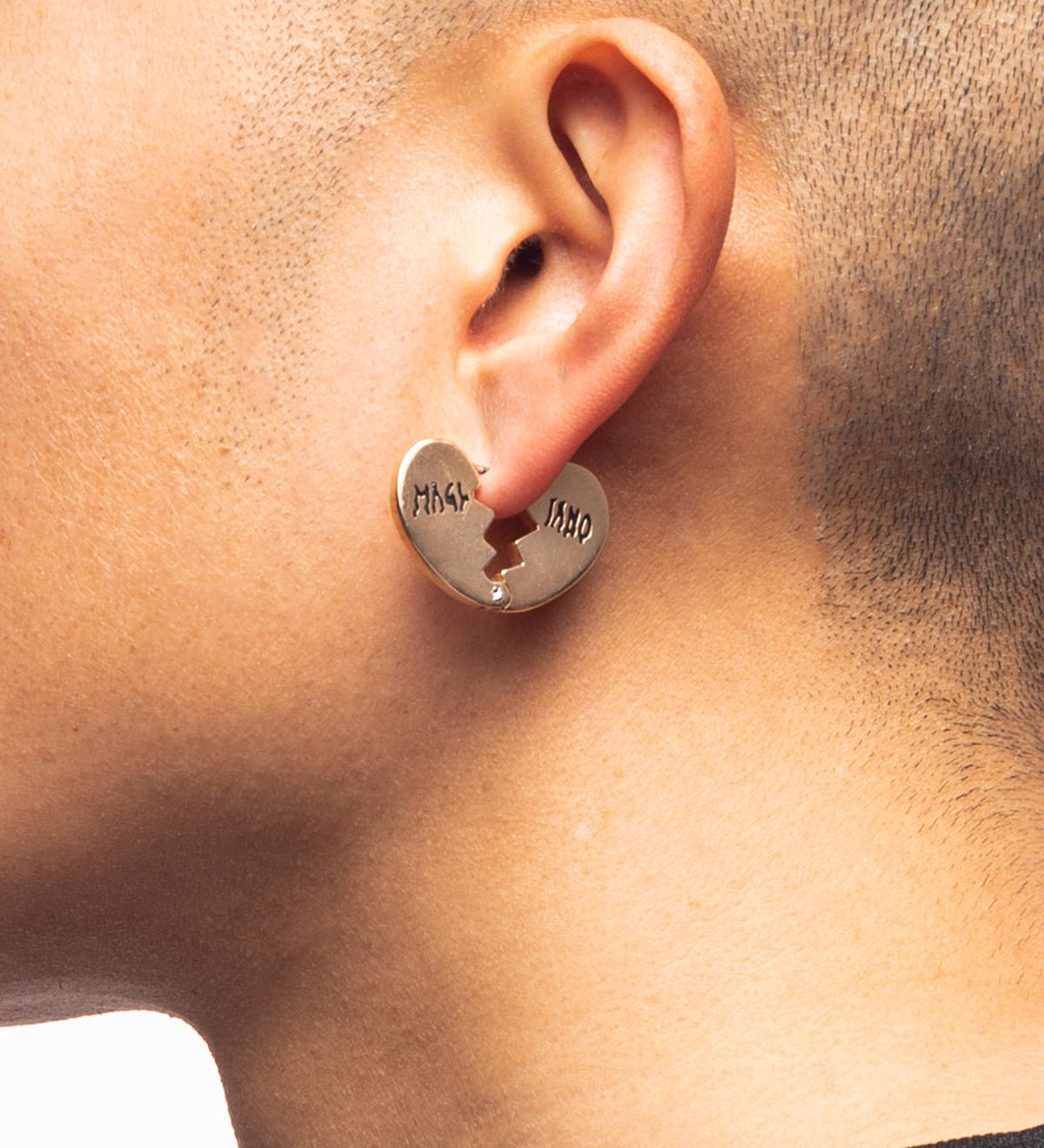 Broken Heart Earring Polished Brass - LIKELIHOOD