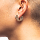 Broken Heart Earring Polished Brass - LIKELIHOOD