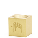 Cube Brass Incense Burner - LIKELIHOOD