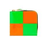 Fluorescent Squares Orange/Green Half Zip - LIKELIHOOD