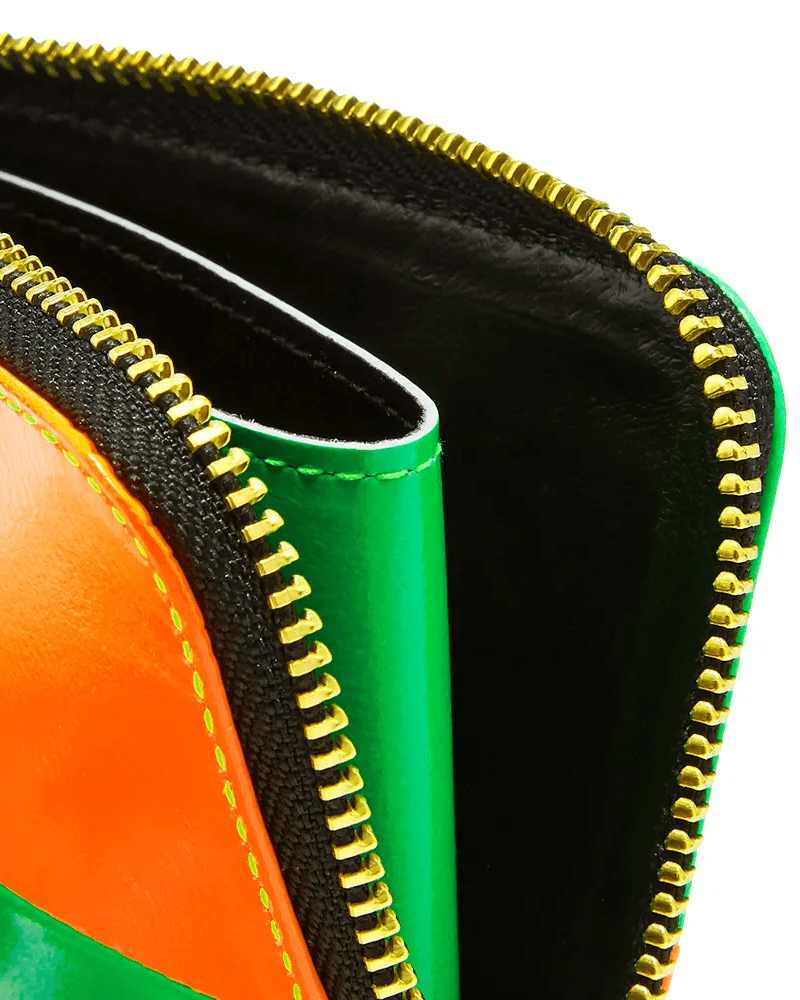 Fluorescent Squares Orange/Green Half Zip - LIKELIHOOD