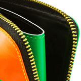 Fluorescent Squares Orange/Green Half Zip - LIKELIHOOD