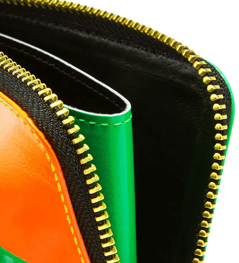 Fluorescent Squares Orange/Green Half Zip - LIKELIHOOD