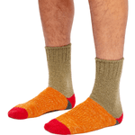 Hemp Color Block Crew Socks - LIKELIHOOD
