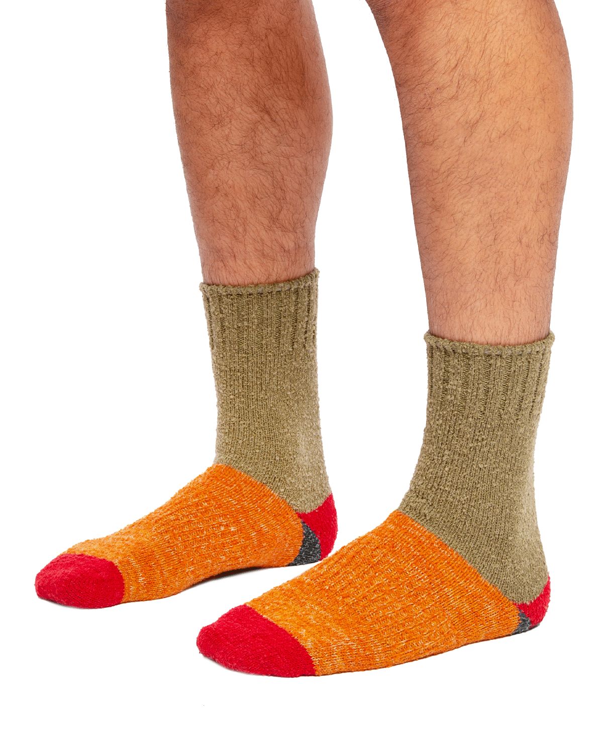 Hemp Color Block Crew Socks - LIKELIHOOD