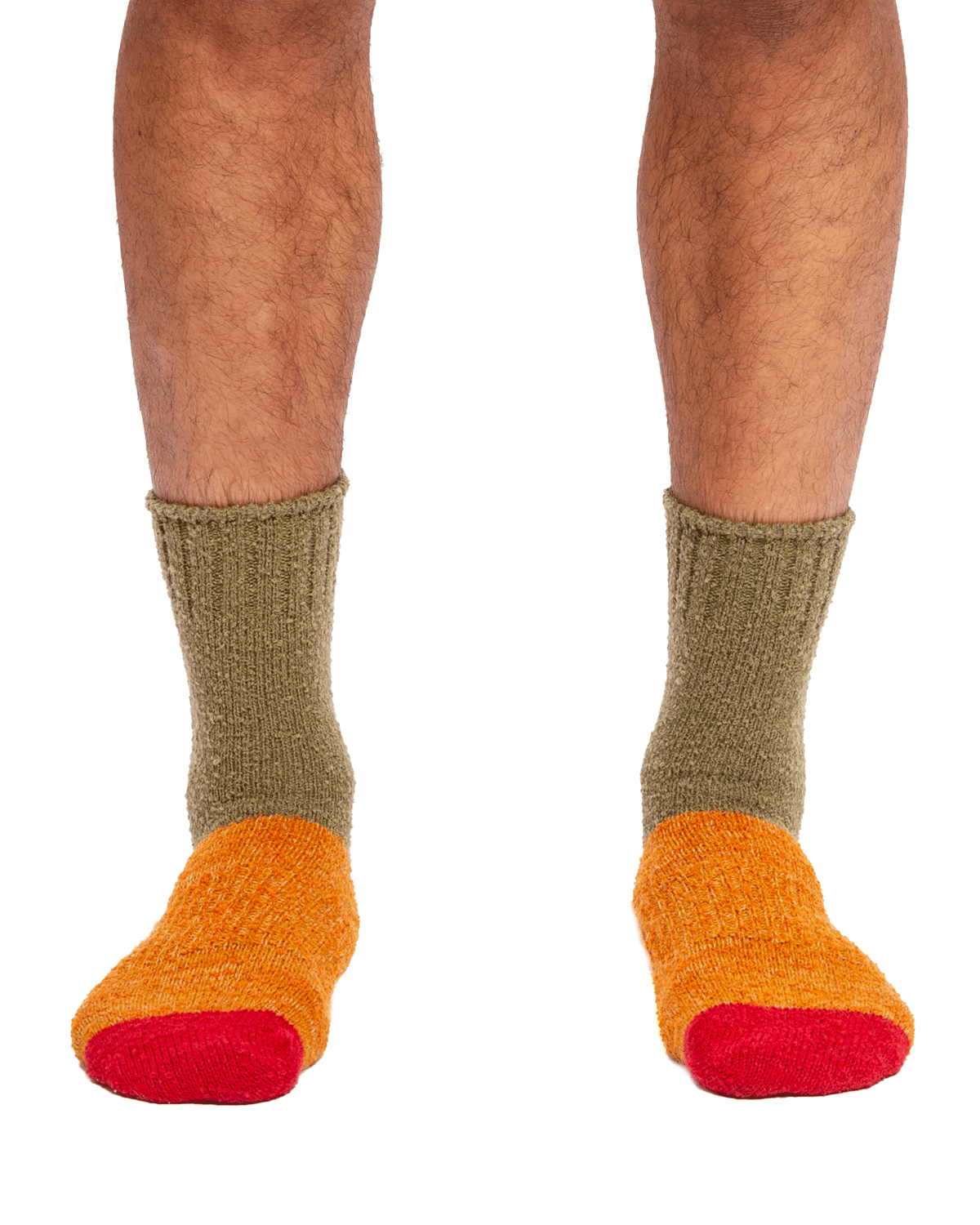 Hemp Color Block Crew Socks - LIKELIHOOD