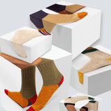 Hemp Color Block Crew Socks - LIKELIHOOD