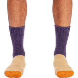 Hemp Color Block Crew Socks - LIKELIHOOD