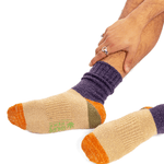 Hemp Color Block Crew Socks - LIKELIHOOD