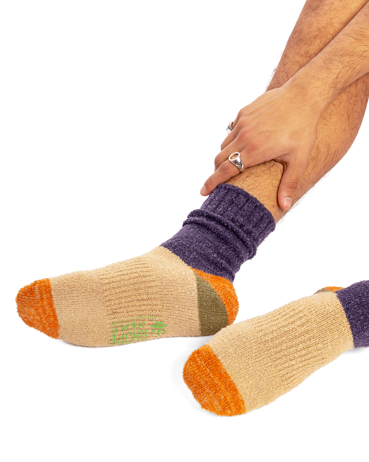 Hemp Color Block Crew Socks - LIKELIHOOD