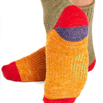 Hemp Color Block Crew Socks - LIKELIHOOD