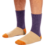 Hemp Color Block Crew Socks - LIKELIHOOD