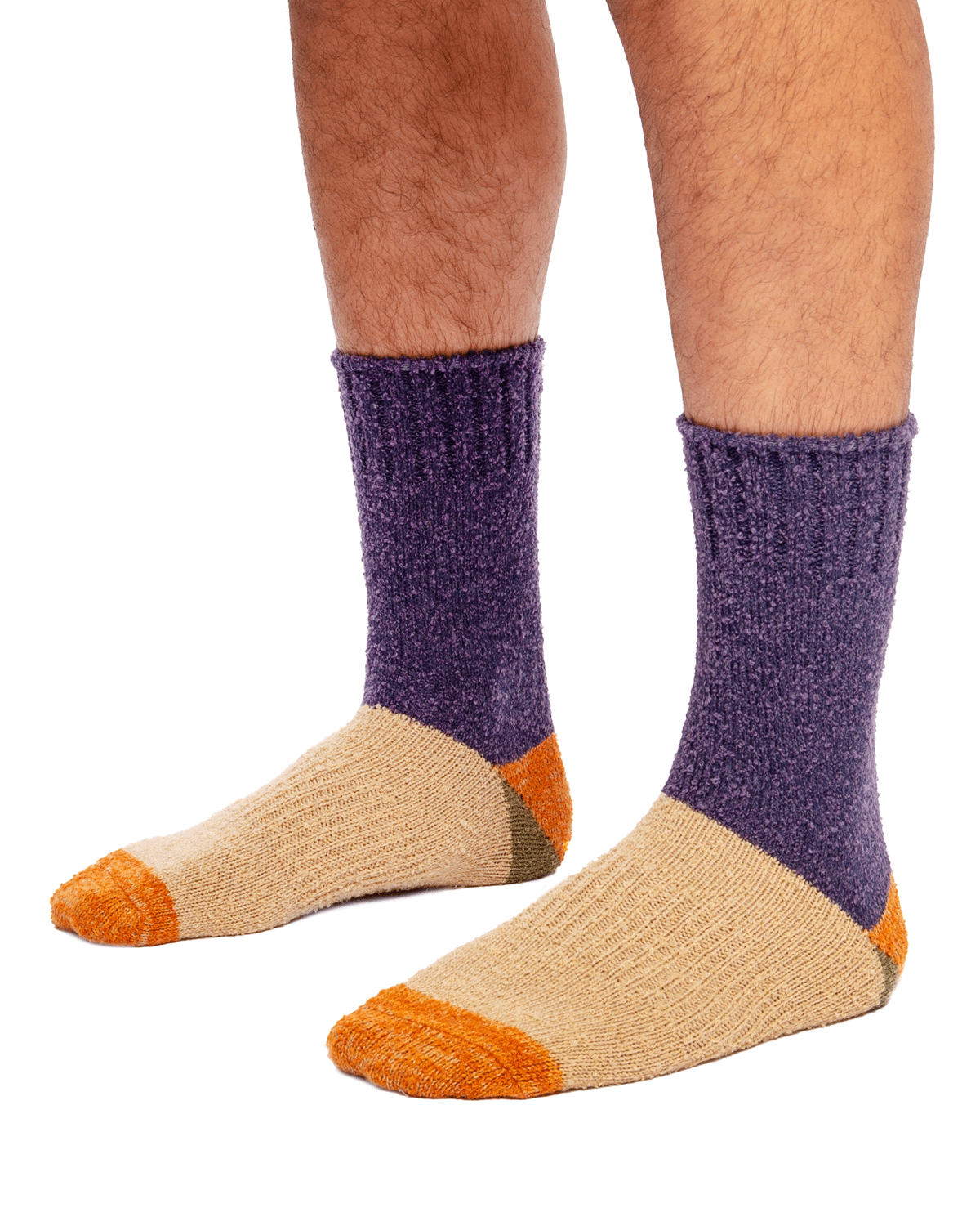 Hemp Color Block Crew Socks - LIKELIHOOD