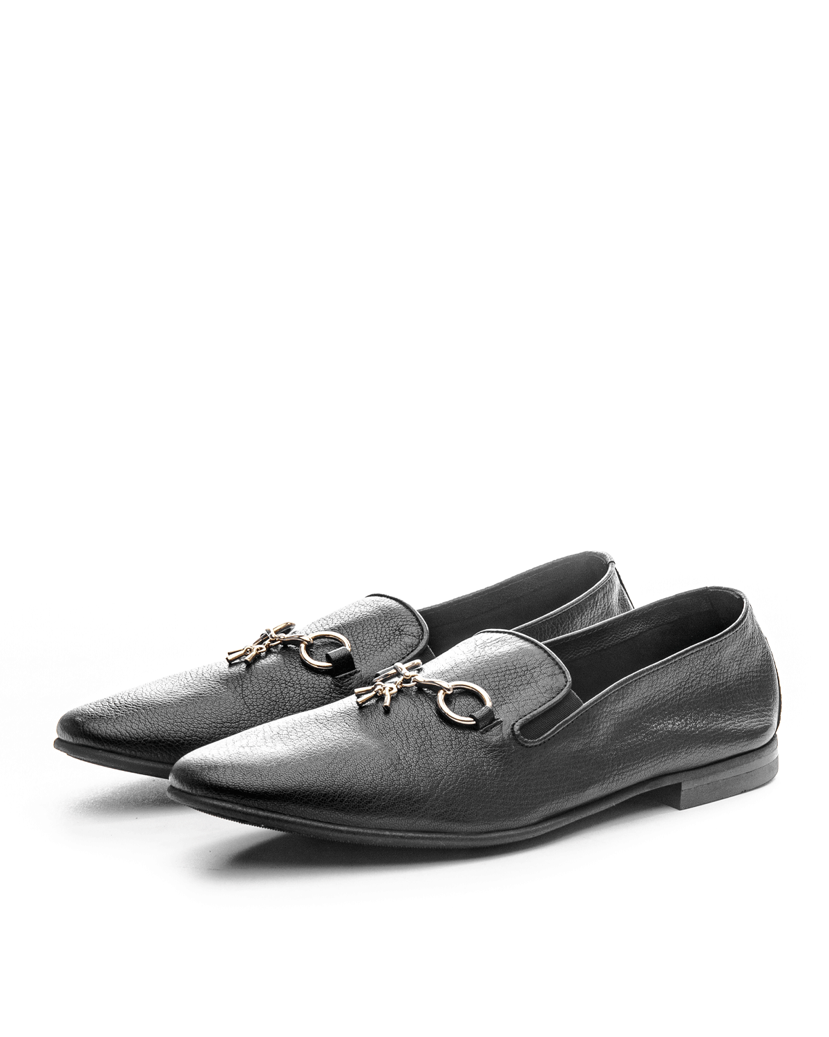 Tassel Bit Unlined Slip-On Black