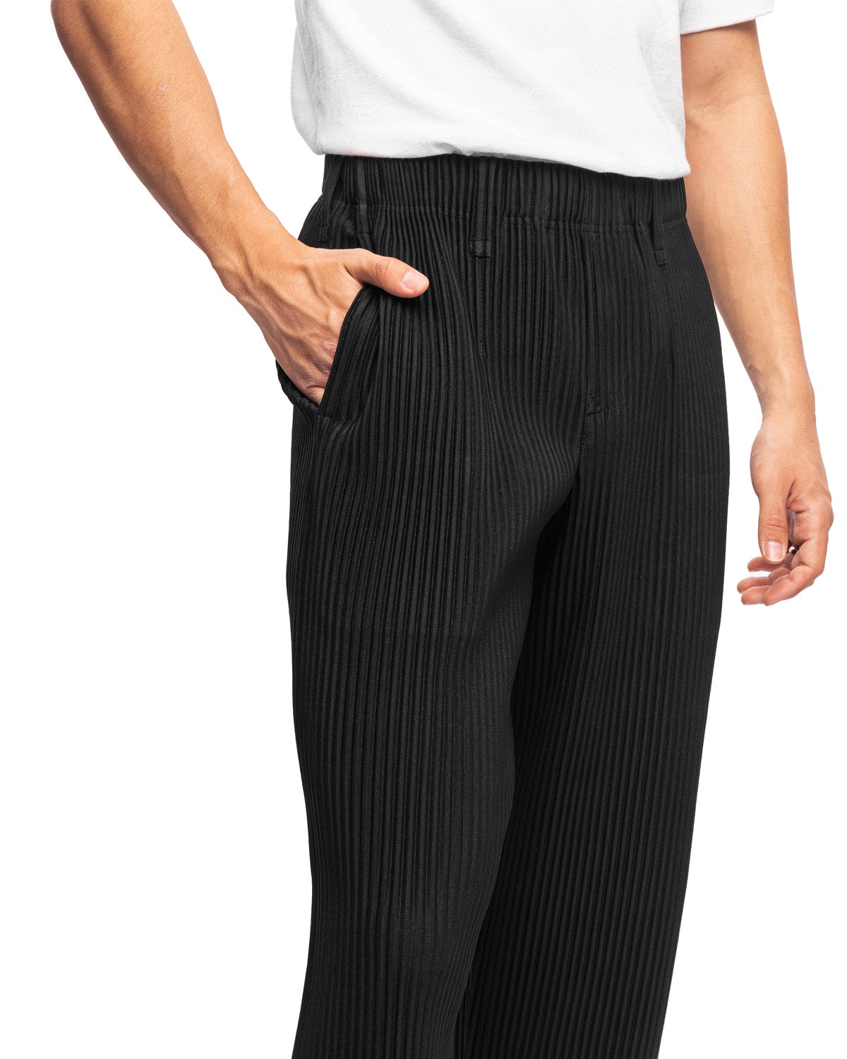 Tailored Pleats 2 Loose Fit Straight Blac (no.15) – LIKELIHOOD