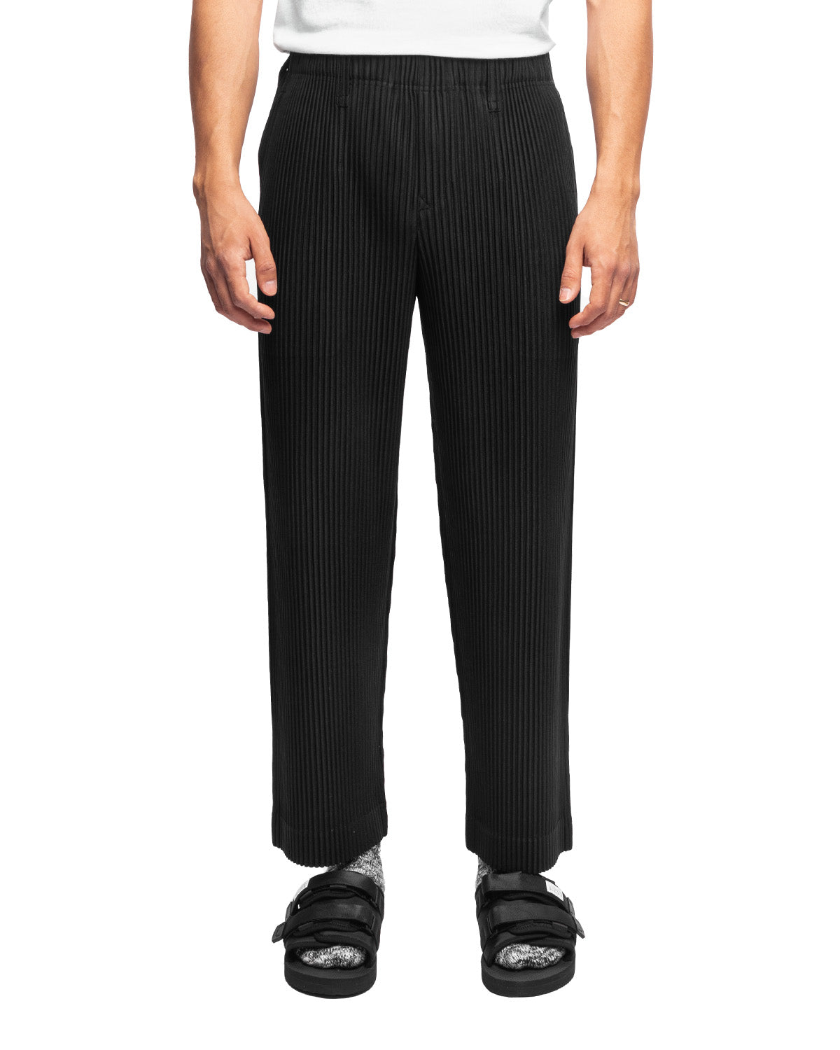 Tailored Pleats 2 Loose Fit Straight Blac (no.15)