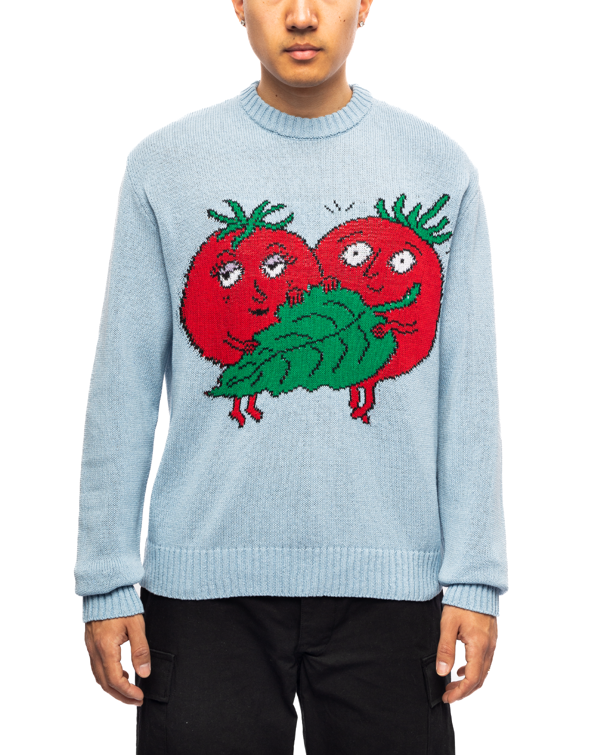 SHF Tomatoes Recycled Cotton Sweater Light Blue
