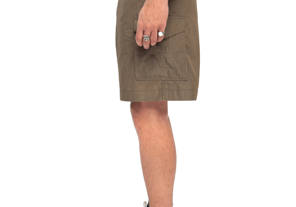 Trekking Cargo Shorts Army Green Cotton Ripstop - LIKELIHOOD