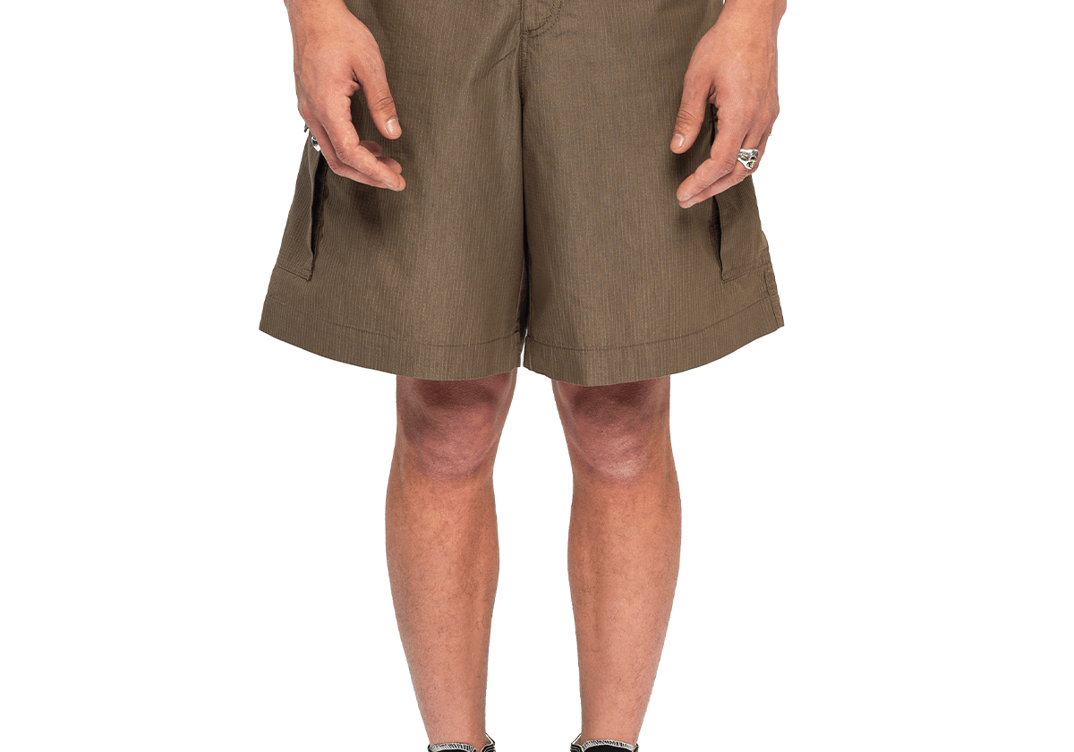 Trekking Cargo Shorts Army Green Cotton Ripstop - LIKELIHOOD