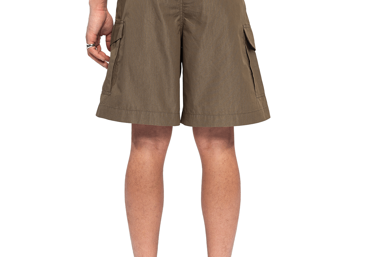 Trekking Cargo Shorts Army Green Cotton Ripstop - LIKELIHOOD